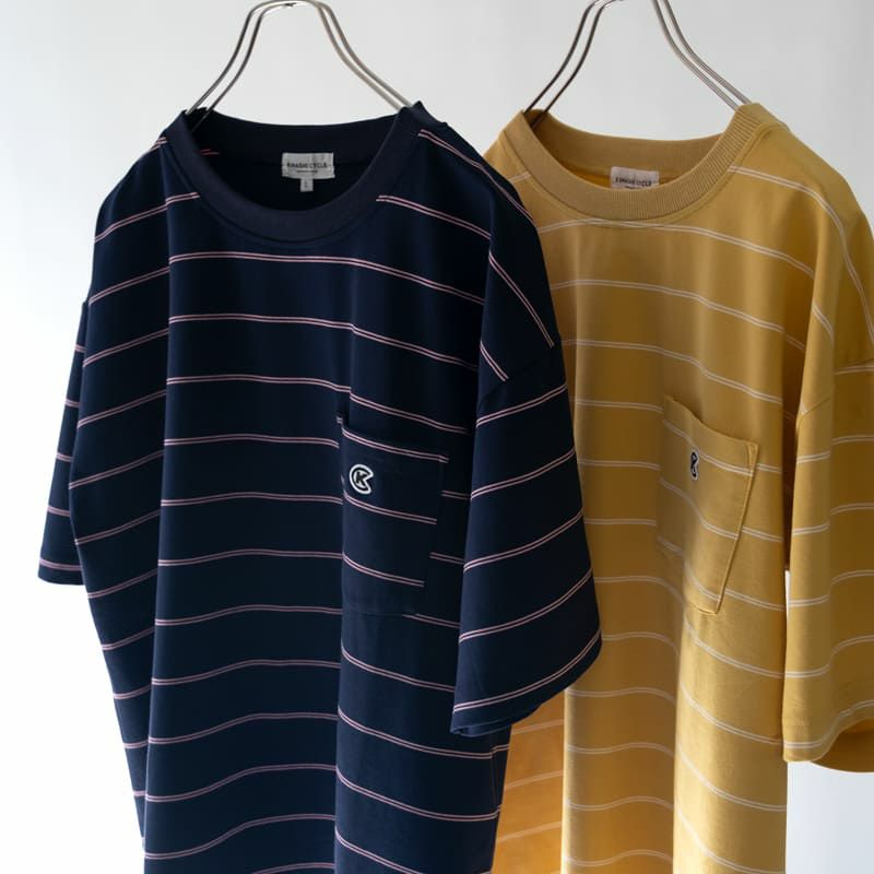 トップス 春夏 サマーニット ボーダー カットソー 半袖