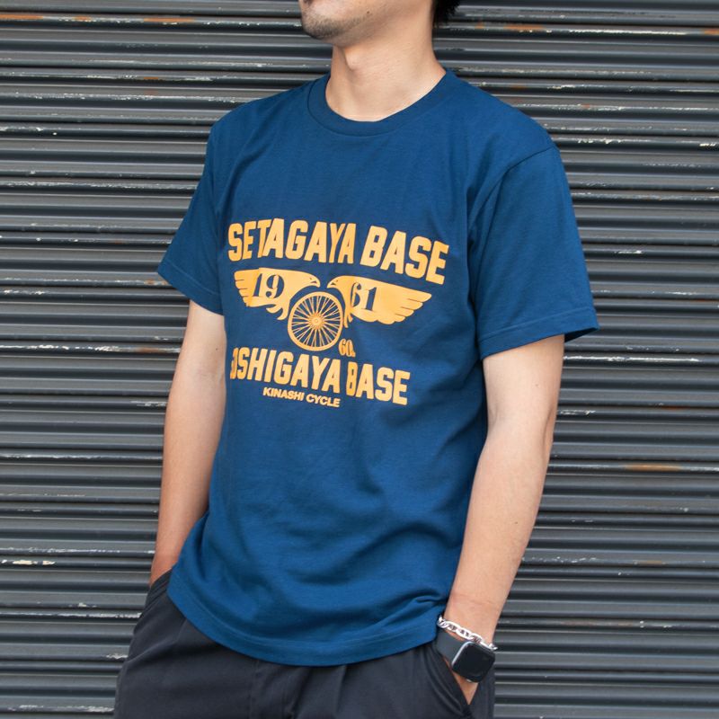 木梨サイクル✕世田谷ベースコラボTシャツ インディゴ Lサイズ Amazon.co.jp: 木梨サイクル Tシャツ 世田谷ベース コラボ