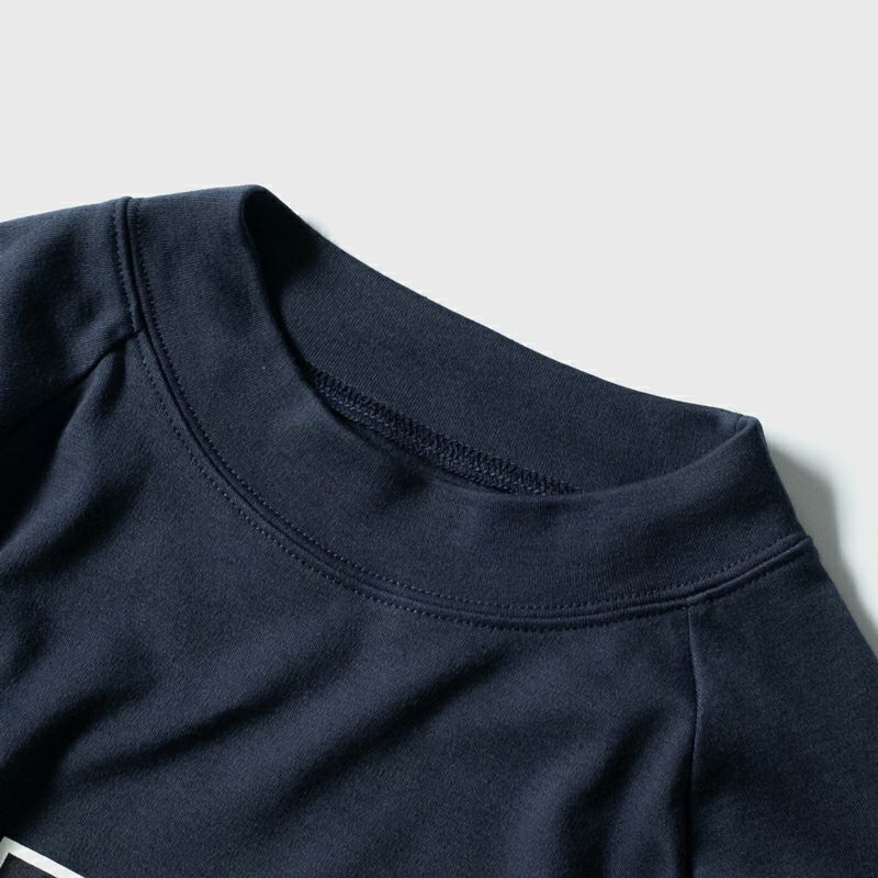 TANGRAM&RYUJI KAMIYAMA モックネック BEAUSTY アシンメトリー ロゴ モックネック Tシャツ BLACK