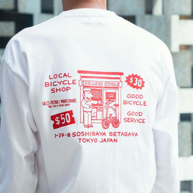 ロングTシャツ（GOOD BICYCLE, GOOD SERVICE） | 木梨サイクル
