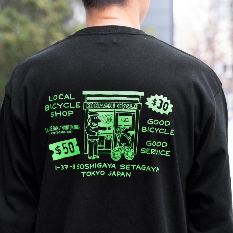 ロングTシャツ（GOOD BICYCLE, GOOD SERVICE） | 木梨サイクル