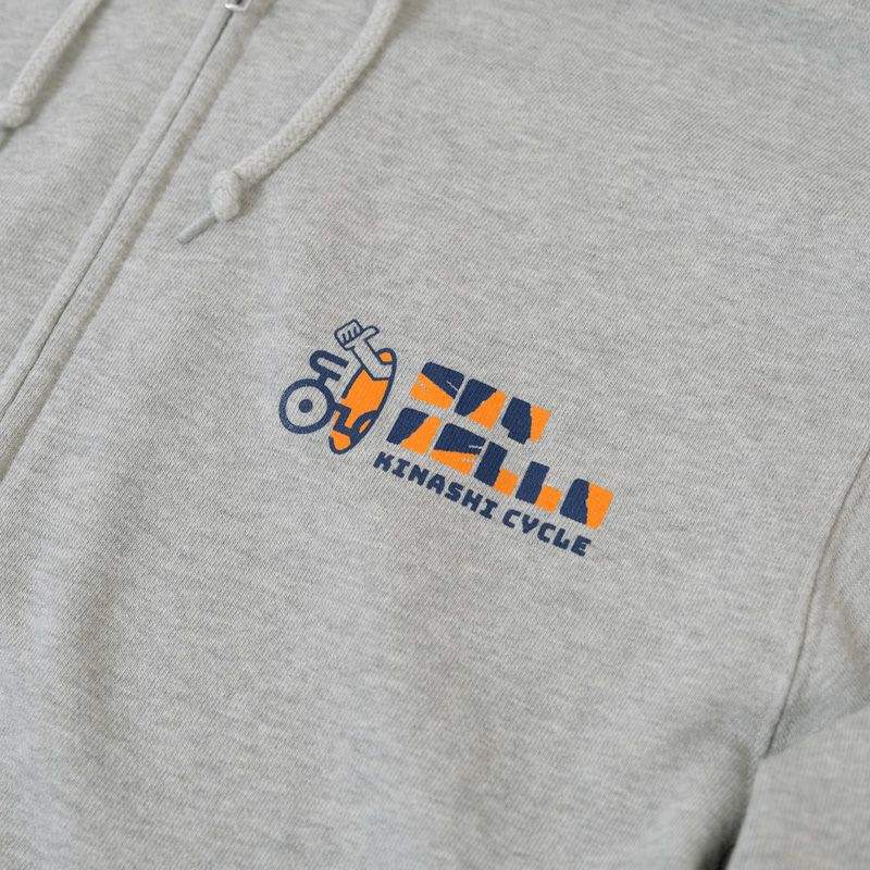 オレボレブラ♥️ぶたさん自転車イラスト付きフルジップパーカー オレボレブラ♥️ぶたさん自転車イラスト付きフルジップパーカー