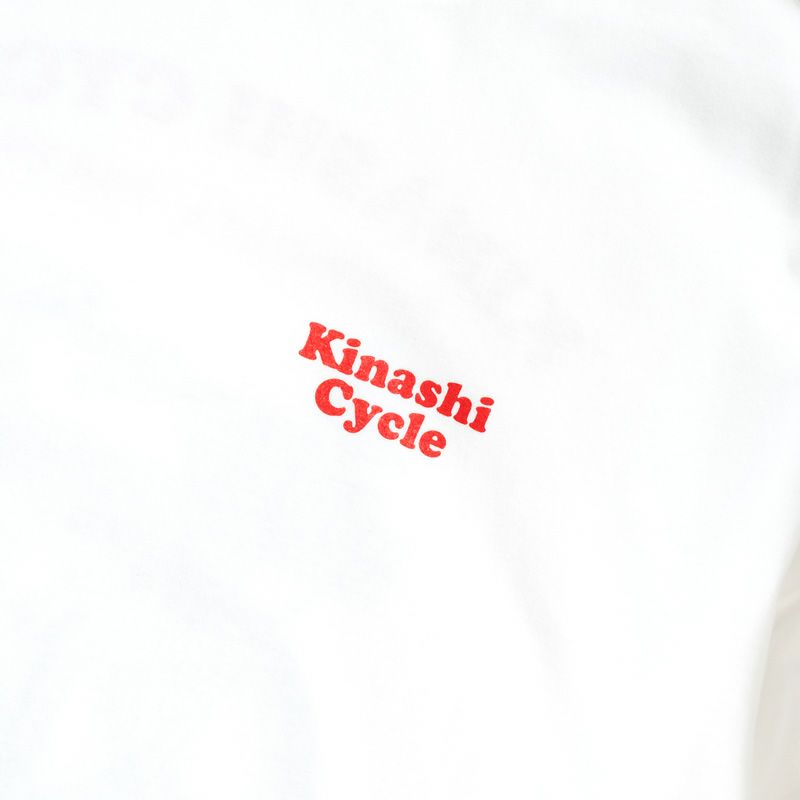 ロ*ー様 KINASHI コミックプリント シャツ KINASHI CYCLE グラフィックTシャツ サイズL ホワイト 中古品