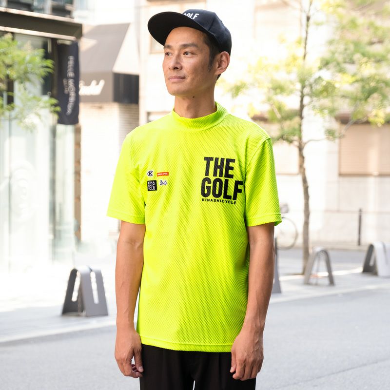 新品　THE OPEN ジオープン　ストレッチ メッシュモックシャツ 新品 THE OPEN ジオープン ストレッチメッシュ モックシャツ
