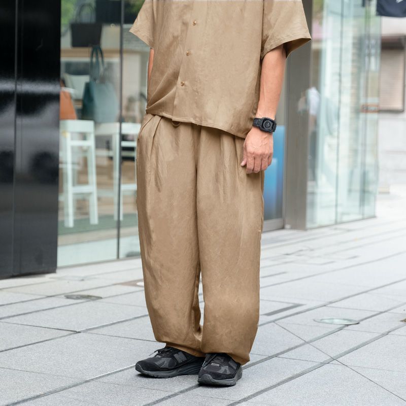 ARTS&SCIENCE バルキーバルーンパンツ　コットン　ベージュ 麻レーヨンバルーンパンツ3 | 木梨サイクル