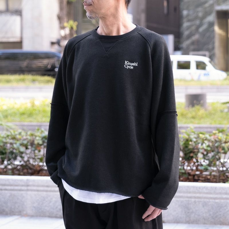 ウール混裏毛切り替えクルーネック | 木梨サイクル